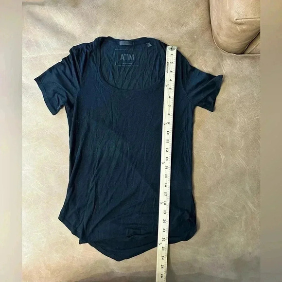 ATM Modal Tee Shirt Black Small Petite Anthony Thomas Melillo Basic Layering - Picture 7 of 10